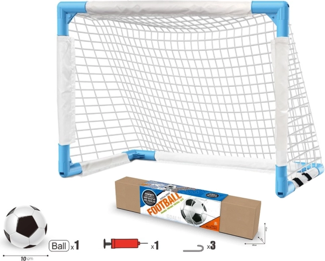 Børnefodboldmål med bold og pumpe