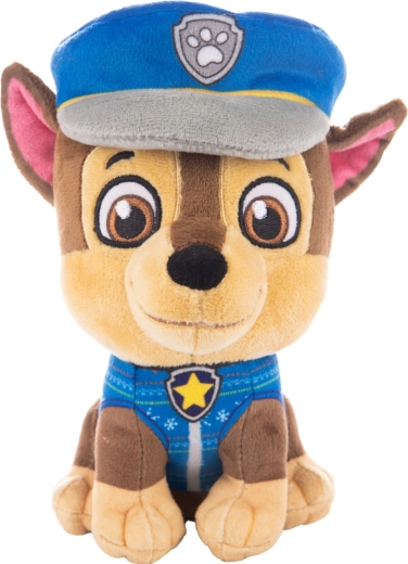 Plyschfigur Chase fra Paw Patrol i julesweater, 28 cm