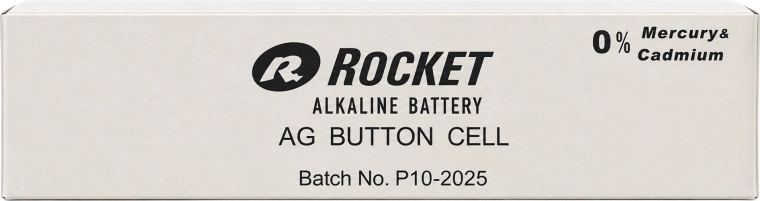 Alkaliske knapcellebatterier Rocket AG10 (LR54) 1,5 V – pakke med 200 stk.