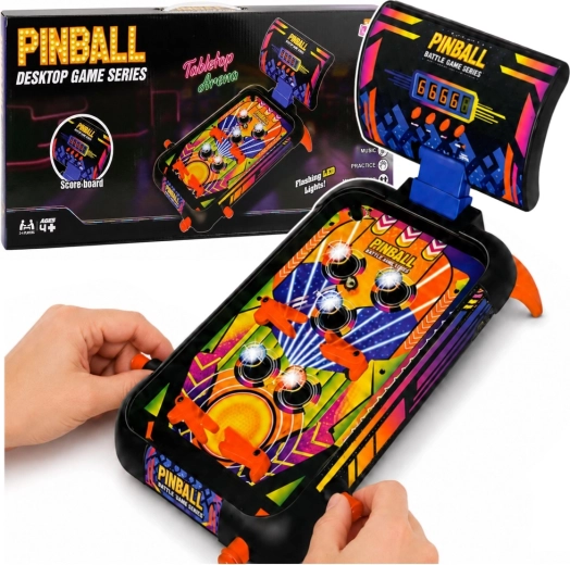 Bord-pinball (flipper) med lys, lyde og pointtæller
