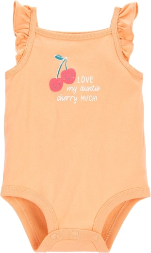Carter's baby-body med stropper Orange Cherry til piger