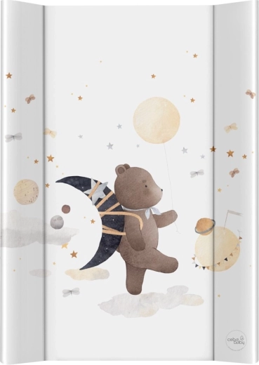 Ceba Baby dobbeltsidet puslepude med fast plade 50 × 70 cm Ultra Light Galactic Travel