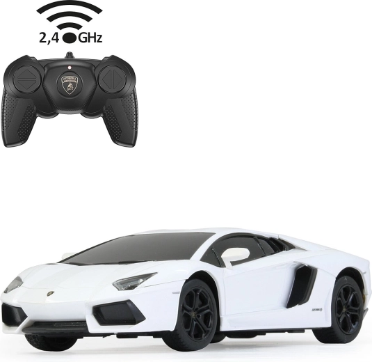 Radiostyret bil Lamborghini Aventador 1:24 hvid