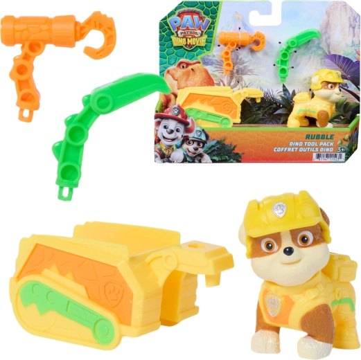 Spin Master Paw Patrol: Dino-filmen – Rubble-figur med anhænger og værktøj