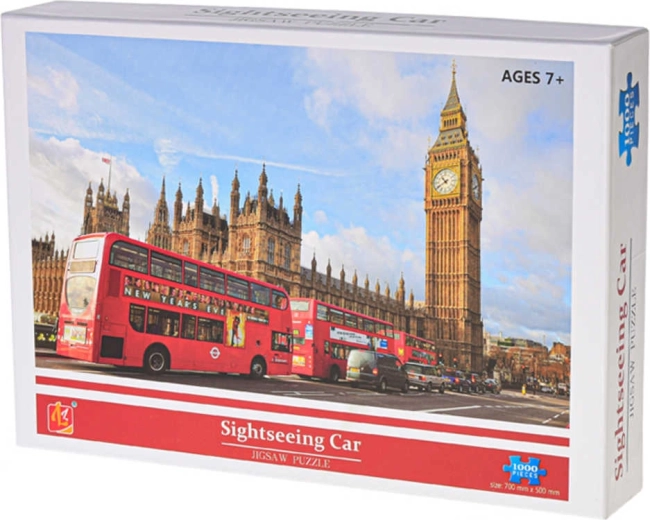 Puslespil London dobbeltdækkerbusser 1000 brikker 70 × 50 cm