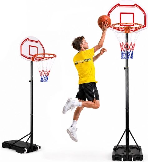 MOVEPRO fritstående basketballstander med justerbar højde op til 210 cm