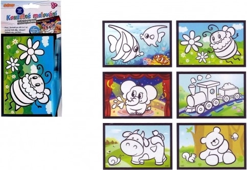 Magisk vandmaling – sæt med billede og pensel