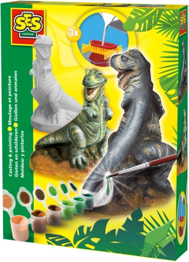 SES Creative støbning og maling af T-rex
