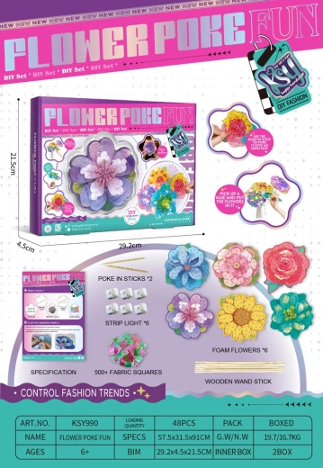 Kreativt sæt til fremstilling af en lysende blomsterbuket