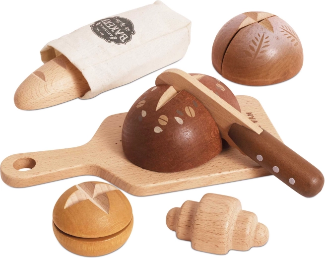 Træsæt med brød til at skære med kniv fra Le Toy Van
