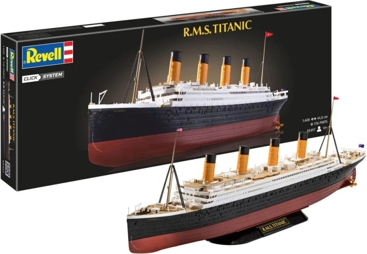 Plastikmodel af skibet RMS Titanic 1:600 flerfarvet