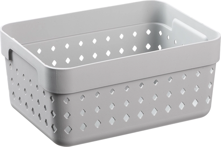 Opbevaringskurv Seoul af genanvendt plast 15,8 × 11,8 × 7,3 cm, grå