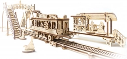 Træ mekanisk byggesæt UGEARS sporvognslinje Mechanical Town