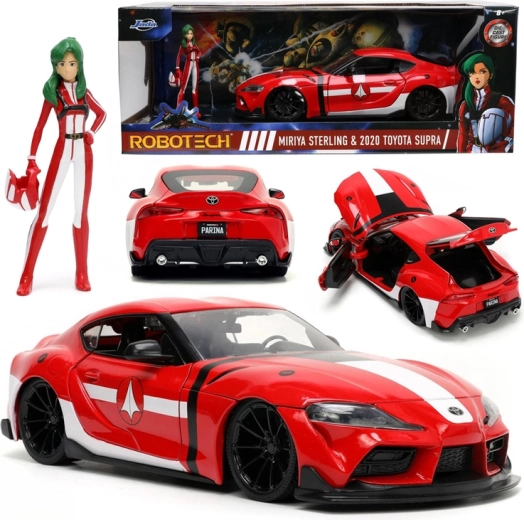 Metalmodel ROBOTECH: Miriya Sterling & Toyota Supra 2020 1:24 med figur