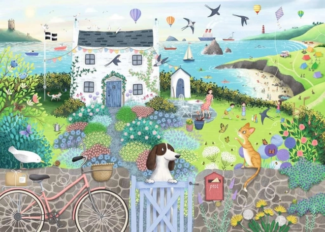 Ravensburger puslespil Hytte ved kysten 1000 brikker