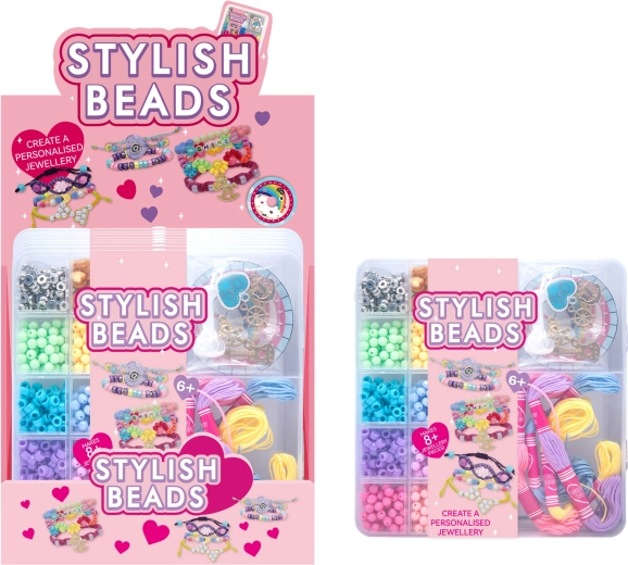 Sæt til at lave armbånd med perler og vedhæng