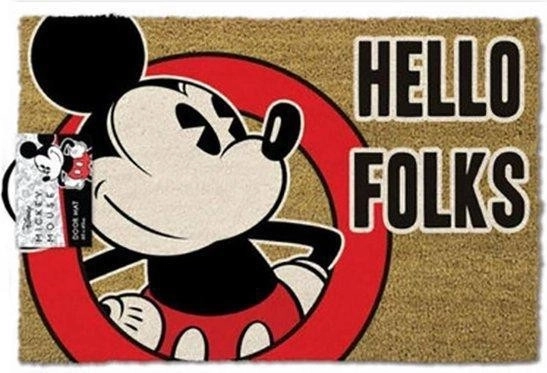 Dørmåtte Mickey Mouse Hello Folks