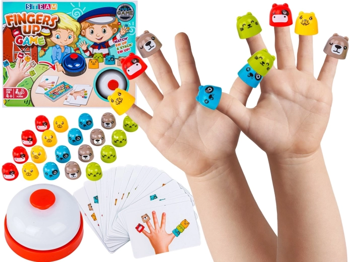 Fingers Up Game – hurtig reaktionsspil med fingerbøl og klokke