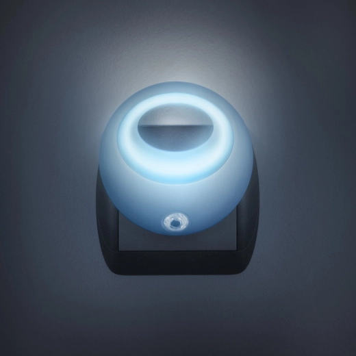 Phenom blåt LED-natlys med sensor