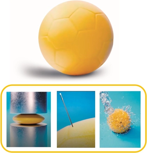 Androni sportbold Resistant 20 cm – gul, holdbar slangeløs bold