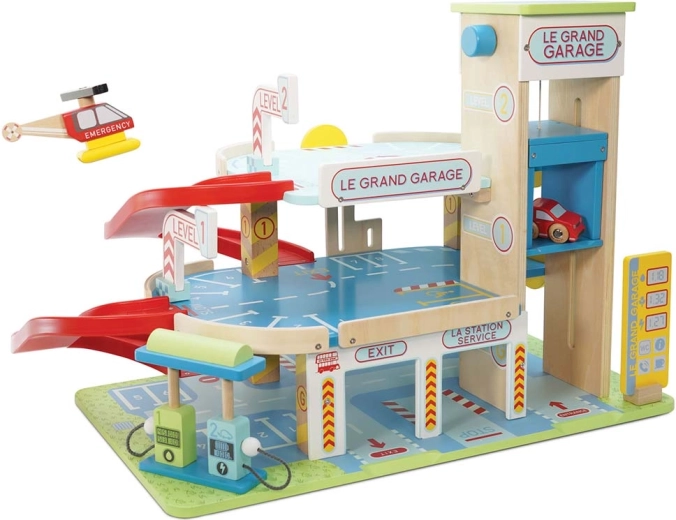 Le Toy Van træ fleretagers garage Le Grand Garage