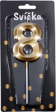 Fødselsdagslys tal otte guld
