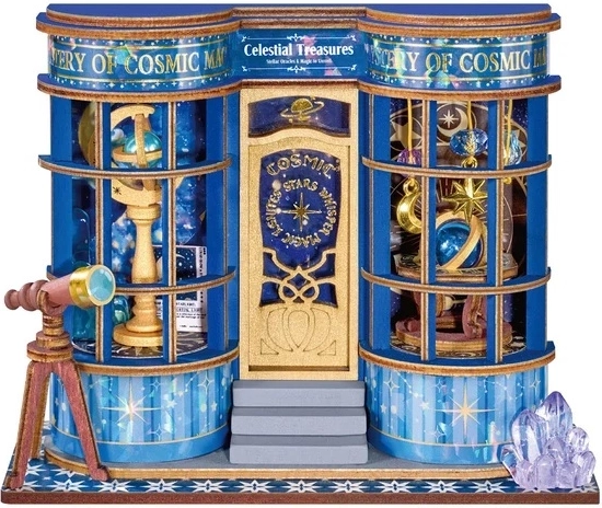 RoboTime Rolife 3D-modelbyggesæt, miniaturebutik Magic Astronomy Shop