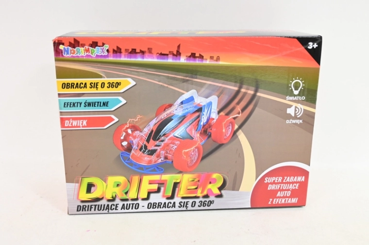 Drifter-bil med LED-lys og lydeffekter