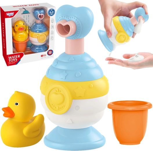 Badesæt med and, kop og sæbedispenser WOOPIE Baby