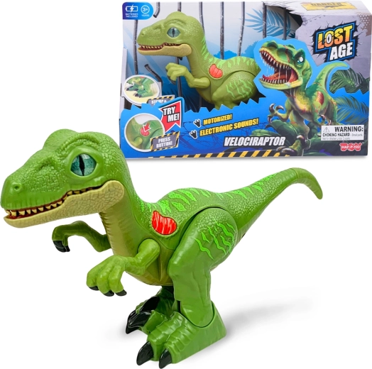 Gående dinosaur raptor 26 cm