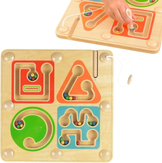 Masterkidz træ-magnetisk labyrint Montessori – skrivning og finmotorik