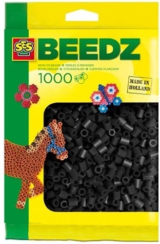 SES Creative strygeperler sorte 1000 stk.