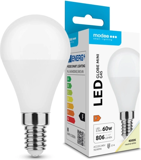 Modee LED pære Globe Mini G45 8,5 W E14 806 lm neutral hvid