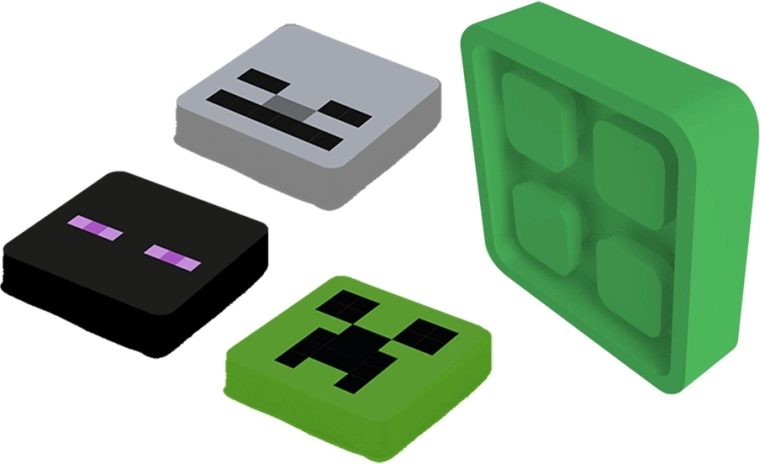 Pixie Crew Minecraft-badge med reflekselement