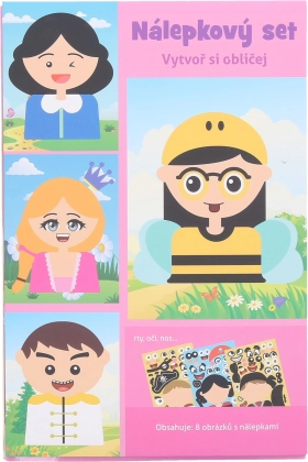 Kreativt klistermærkesæt – ansigt 21 × 14 cm
