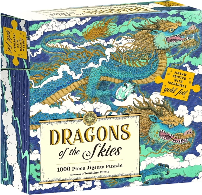 MAGIC CAT metallisk puslespil – himmelske drager, 1000 brikker