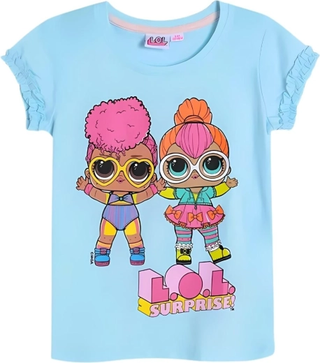 Turkis T-shirt i bomuld med LOL