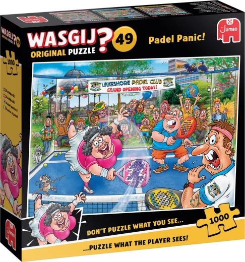 Jumbo Wasgij Original 49: Panik på padelbanen! puslespil 1000 brikker