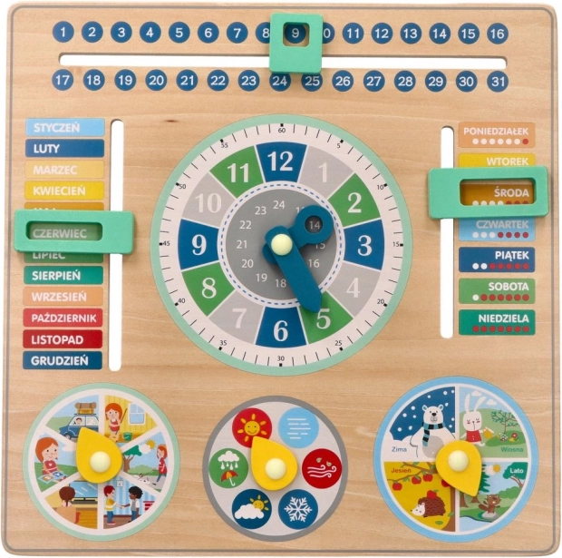 Træbaseret læringskalender - tavle til børn