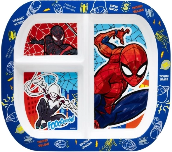 Opdelt plasttallerken Spiderman