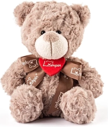 Lumpin plysbamse med sløjfe 28 cm
