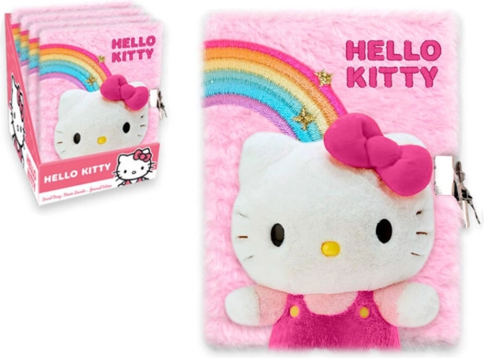 Plysdagbog HELLO KITTY A5 med lynlås