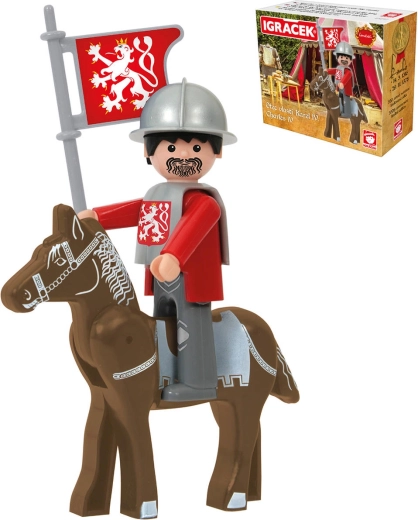 Efko Igráček Karl IV. Loučeň legesæt med rustning og hest