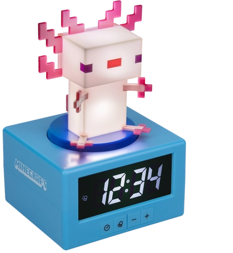 Minecraft vækkeur Axolotl – analogt vækkeur til MINECRAFT-fans