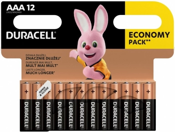 Alkaliske batterier AAA DURACELL Basic, 12 stk.