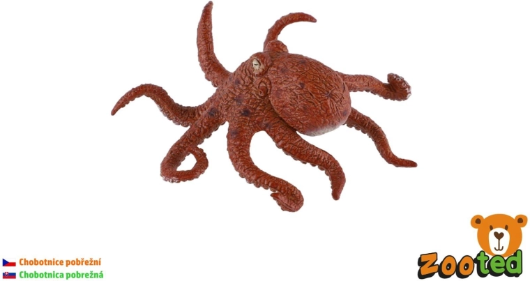 Plastfigur af en kystblæksprutte, 8 cm