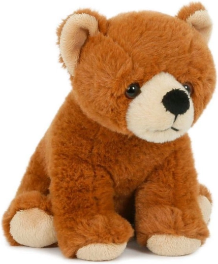 Plys-bamse brun, siddende 19 cm