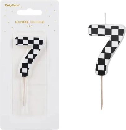 Fødselsdagslys tal 7 5,5 cm mix - 1 stk.