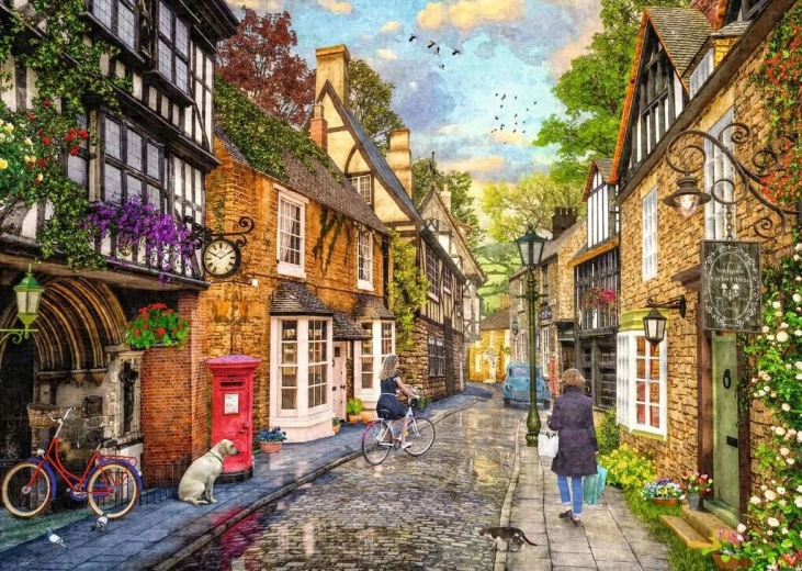 Ravensburger puslespil Down the Lane 2: Meadow Hill Lane 1000 brikker