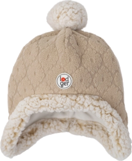 Lodger fleece vinterhue Hatter folklore beige (3–6 måneder) - 1 stk.